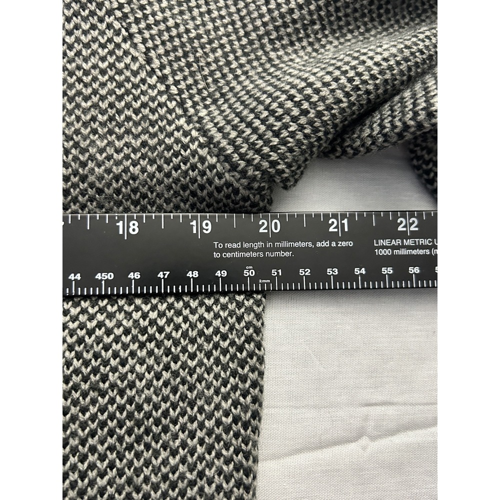 Guinness Mens Grey Black Birds Eye Knit Crewneck Sweater Pullover Medium Logo - Picture 5 of 8